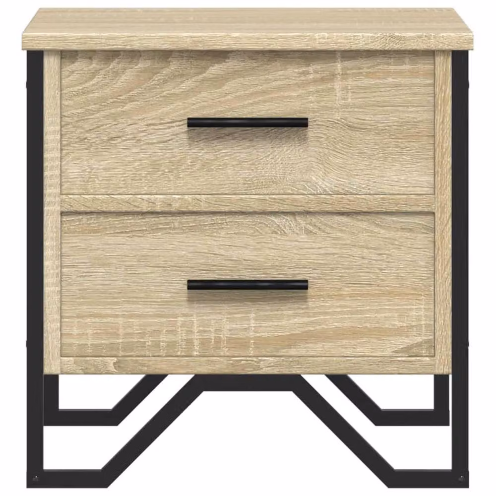 Berkfield Home Bedside Cabinet in Sonoma Oak, Brown, W/D/H: 40 x 41 x 41 cm – 5
