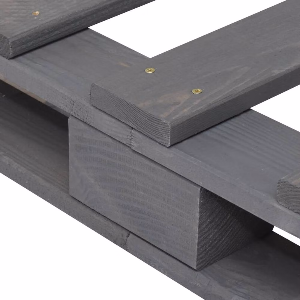 Berkfield Home Beautiful Solid Wood Pine Bed Frame, Grey, W: 100 cm, D: 200 cm, H: 104 cm – 3