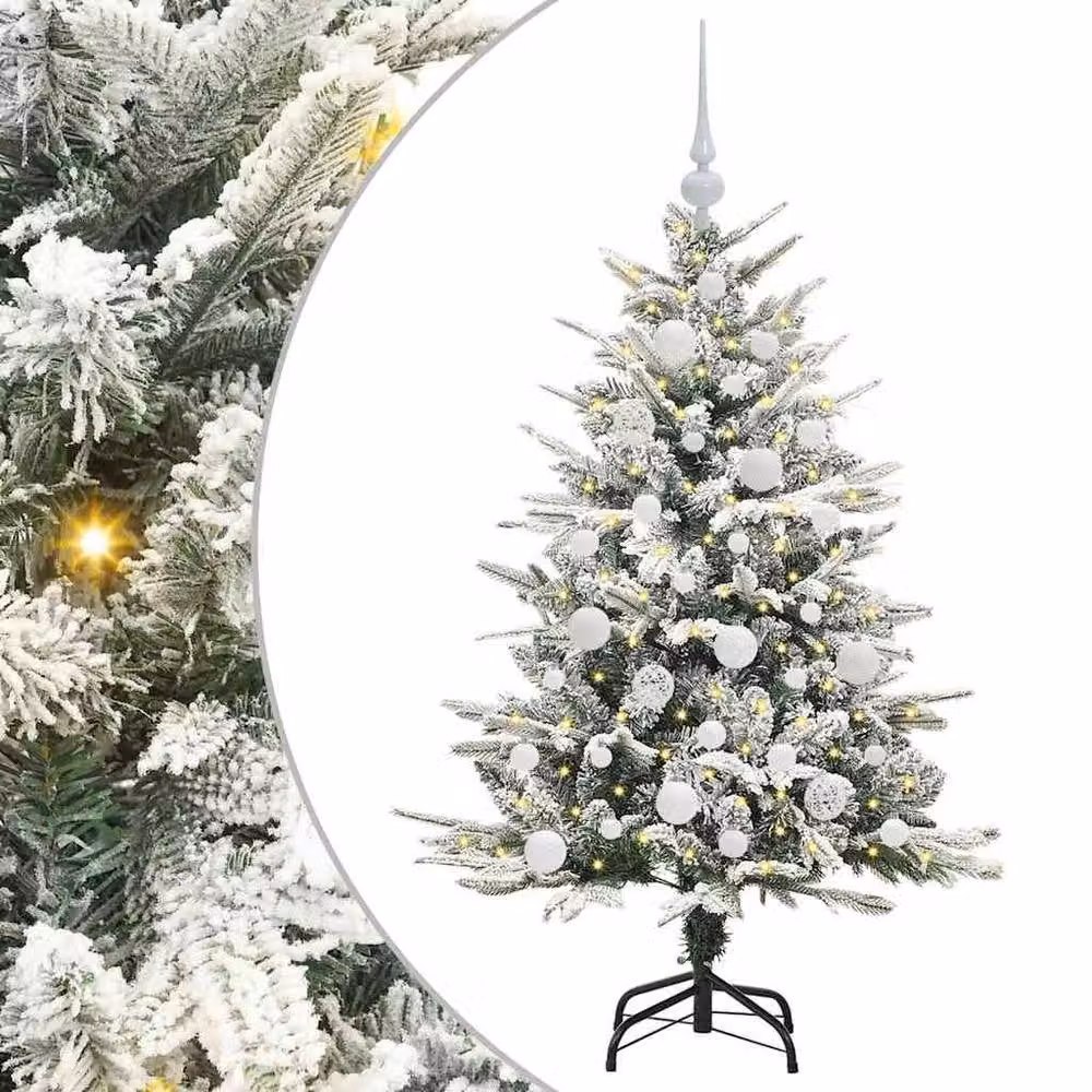 Berkfield Home Pre-lit Artificial Christmas Tree with Ball Set, Green, Height: 120 cm – 2
