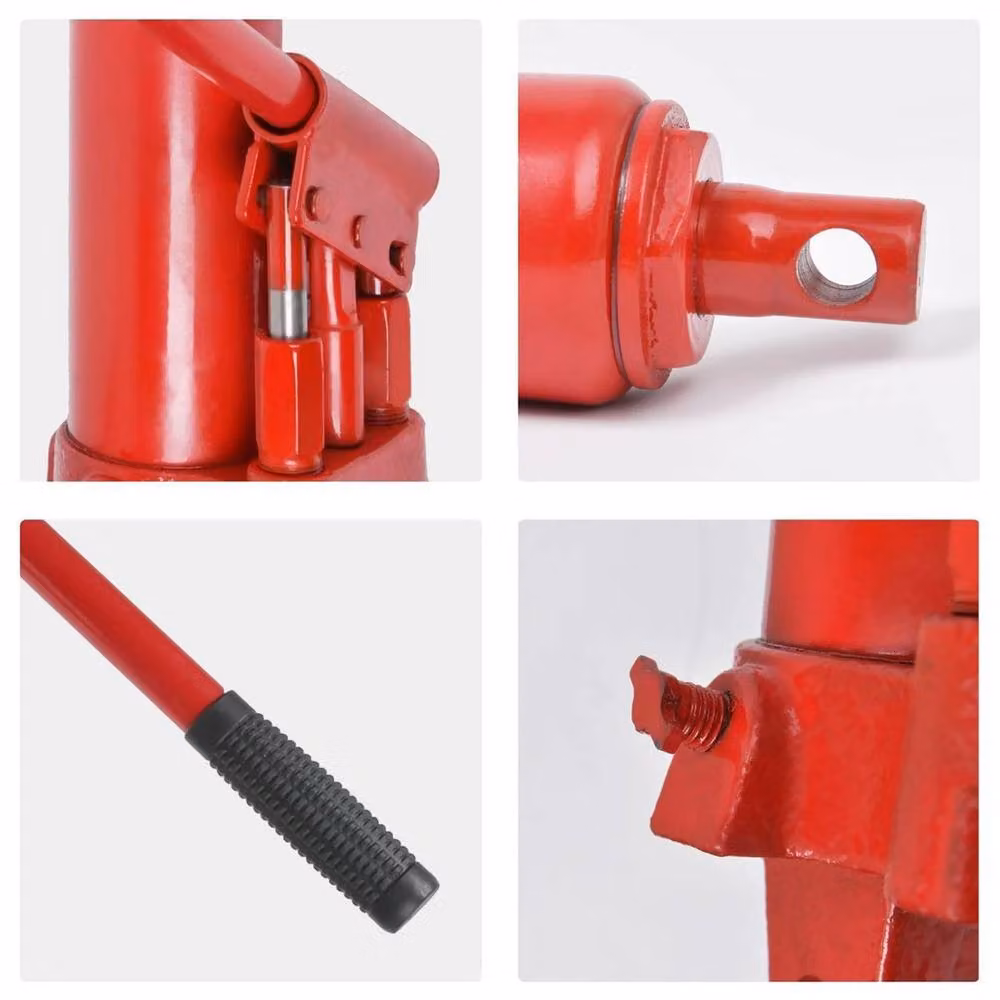 SPETLEK 8 Ton Double Pump Hydraulic Long Ram Jack in Red, W/D/H: 1000 x 52 x 64 cm – 2
