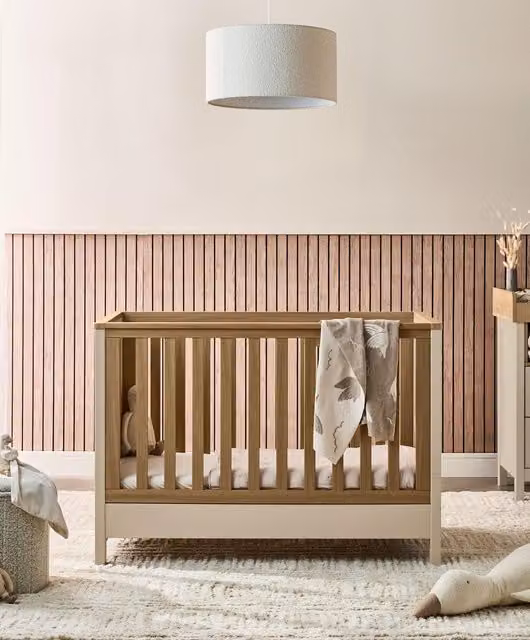 Mamas & Papas Harwell Small Cotbed in Cashmere Beige
