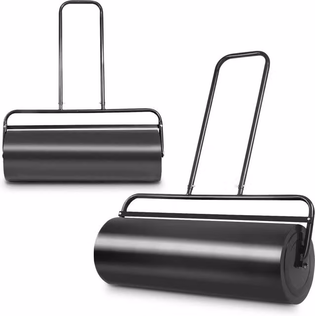 COSTWAY 48L Manual Garden Grass Roller in Black
