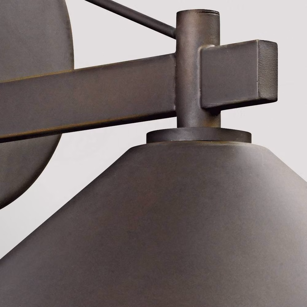 Kichler Ripley Medium Wall Mounted Garden Lantern in Old Bronze and Brown, IP44 – 4