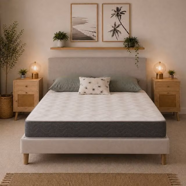 Starlight Beds WaveFlex Hybrid Memory Foam Spring Mattress with CoolTouch Cover, White, W/D/H: 90 x 190 x 18 cm – 1