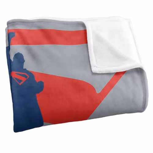 Warner Bros. Superman 2025 Logo Flight Silky Touch Super Soft Fleece Throw Blanket, Multicolour, W: 127.0 cm x H: 152.4 cm – 2