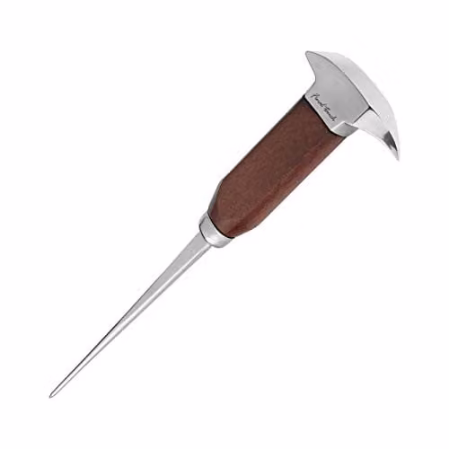 Final Touch Japanese Style Ice Pick with Stainless Steel and Wooden Handle in Silver
