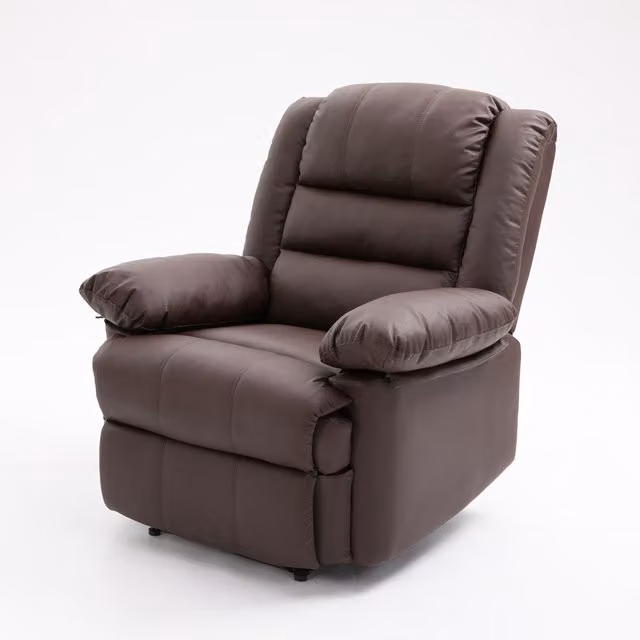 Westwood Luxury PU Leather Recliner Armchair in Brown