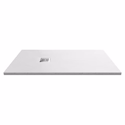 nuie NLT61033 Modern Slimline Rectangular Bathroom Shower Tray, W: 1400 mm, D: 800 mm, Colour: White