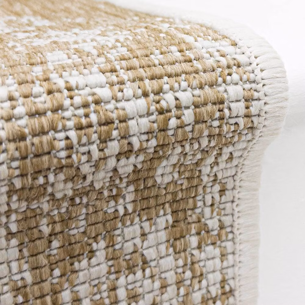 runrug Tapestry Stair Runner Carpet in Brown, W: 60 cm, L: 660 cm – 3