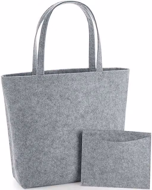 Bagbase Grey Felt Shopper Bag