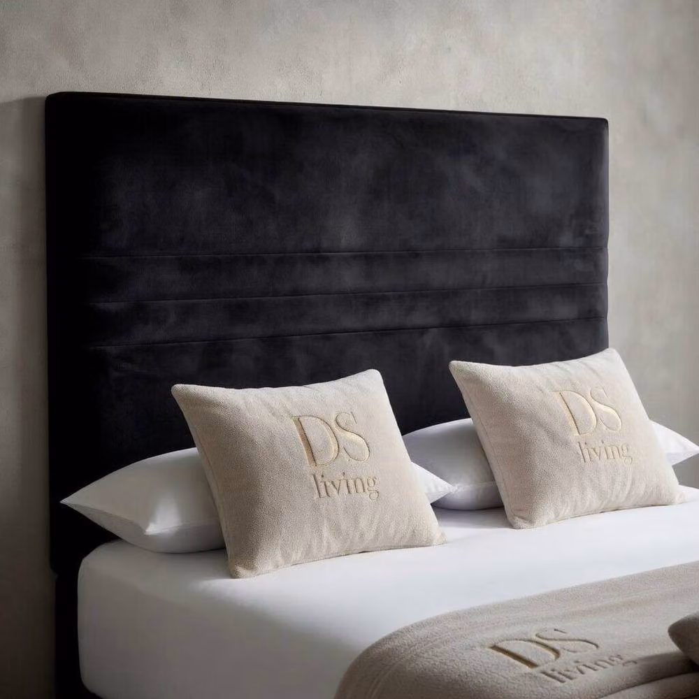 DS Living Harrington Black Velvet Upholstered Divan Bed, W/D/H: 90 x 190 cm – 2