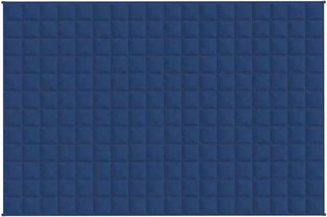 Berkfield Home Blue Weighted Blanket with Glass Beads, W: 120 cm, L: 180 cm, 5 kg