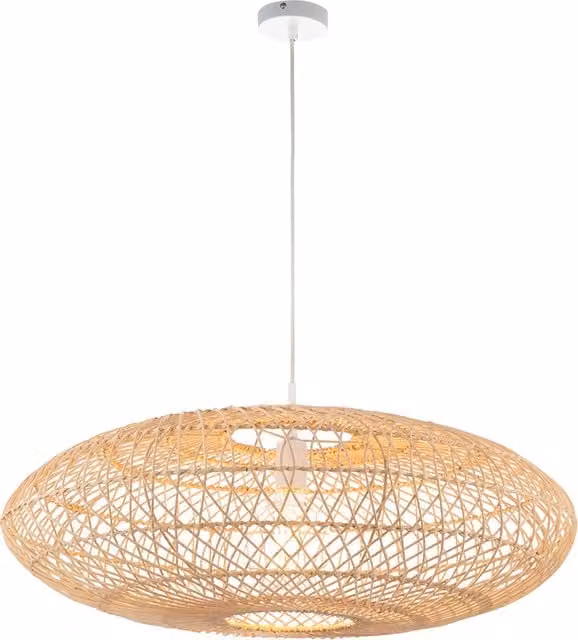 Perch & Parrow Alexis Oval Rattan Pendant Light in Beige