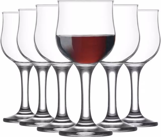 LAV Nevakar Transparent Glass White Wine Glasses, 200 ml – 1