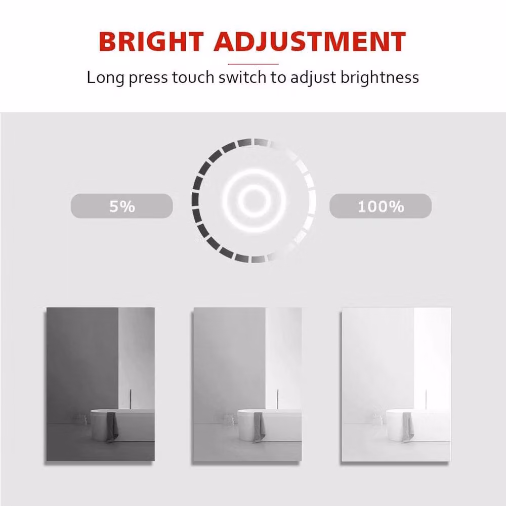 FLAVORA Black Oval Bathroom Mirror Cabinet with LED Lighting and Soft Close Hinged Doors – 2