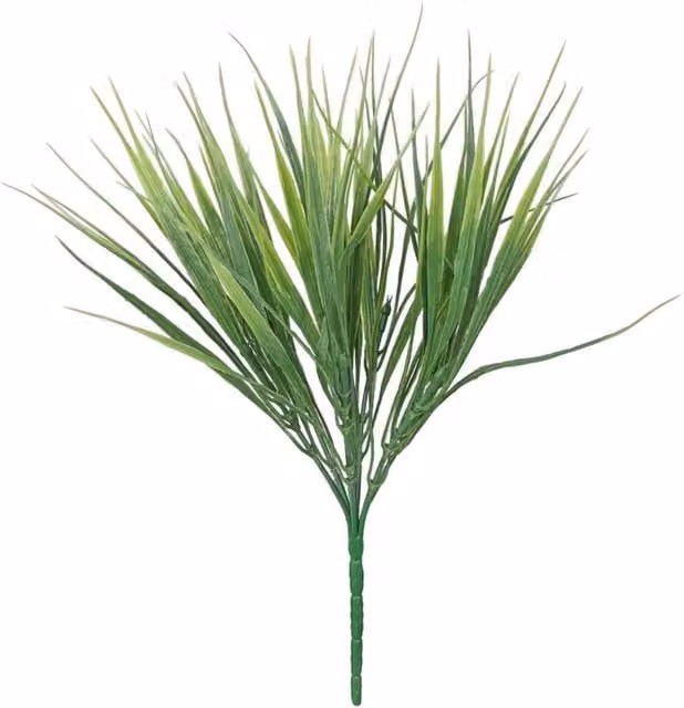 KDMD 4 Pack of Potted Green Grass Bushes in Textile Material