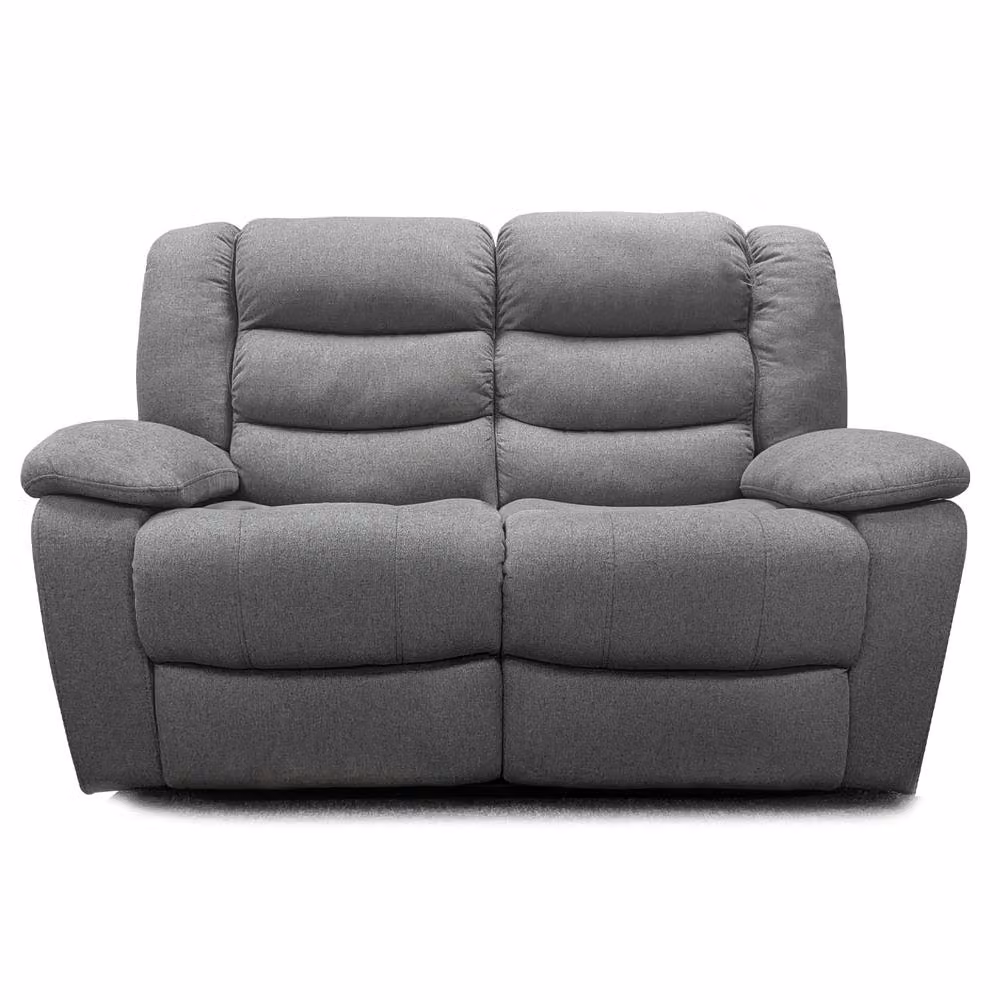 Furnishings For Less UK Manhattan Grey 2 Seater Fabric Reclining Sofa – 2