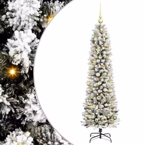 vidaXL Artificial Christmas Tree in White, Height: 150 cm