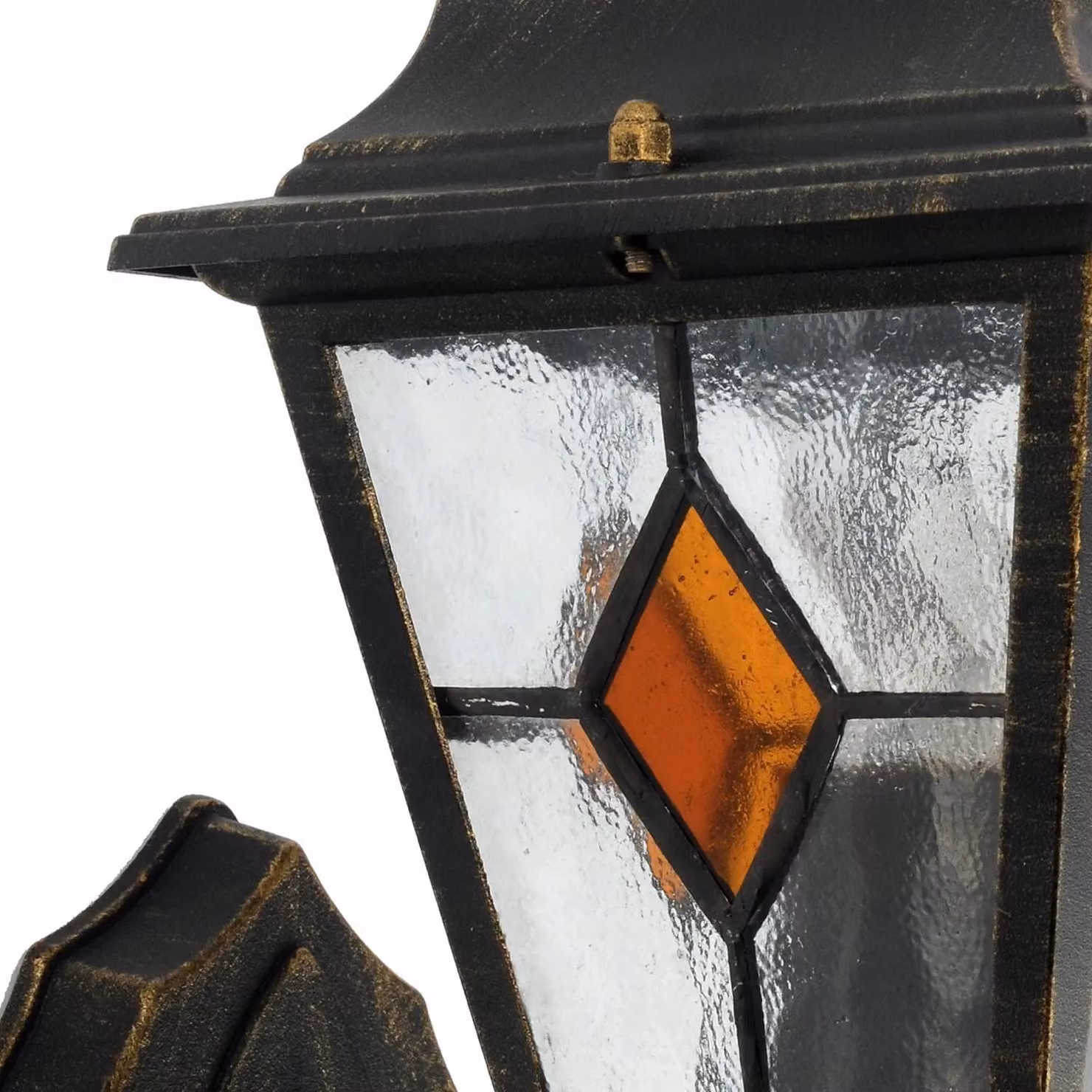 First Choice Lighting Morecambe Black and Gold IP44 LED Outdoor Wall Lantern – 4