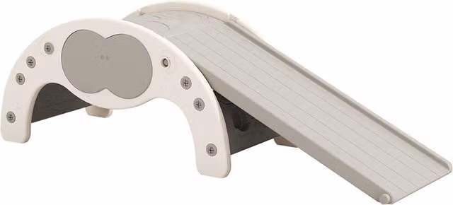 Komore Climbing Frame Set with Dual-Sided Slide, Grey, W: 39 cm, D: 119 cm, H: 38.5 cm