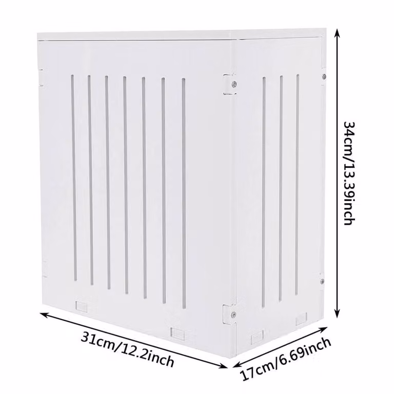 FORGEVIO White Plastic Bathroom Storage Cabinet and Toilet Cleaning Product Organiser, W/D/H: 17.0 x 34.0 x 17.0 cm