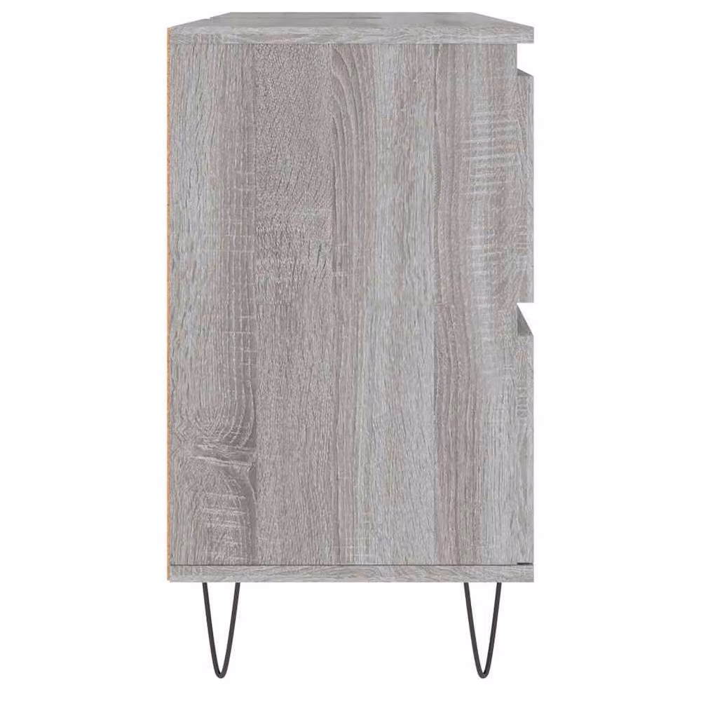 Berkfield Home Grey Sonoma Modern Freestanding Bathroom Cabinet W/D/H: 80 x 33 x 60 cm – 3