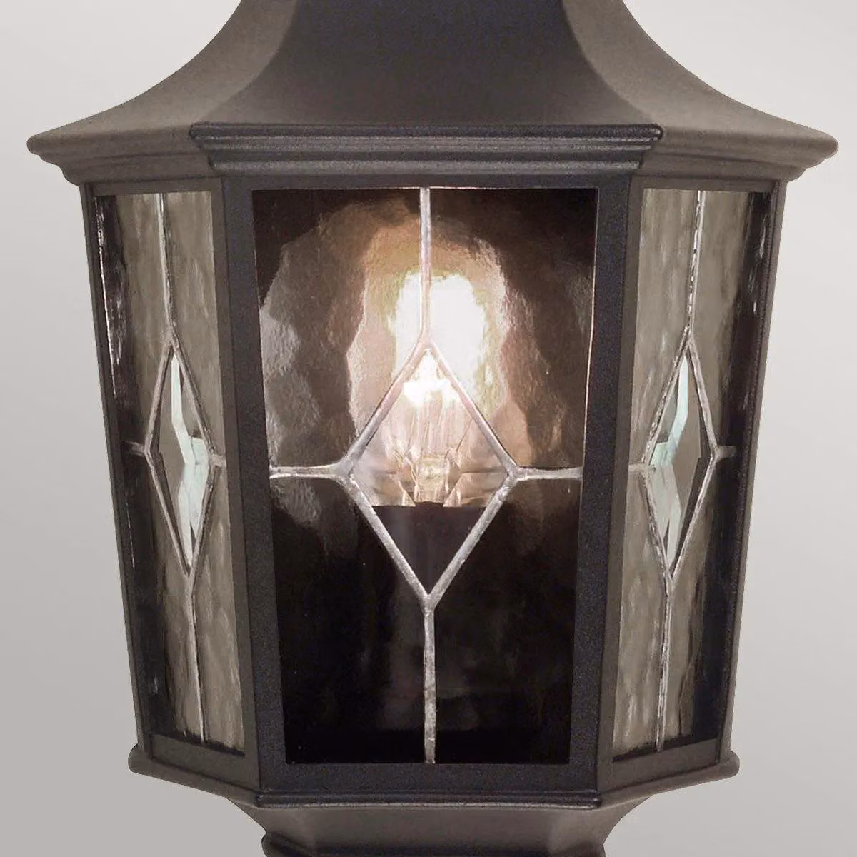 Netlighting Norfolk Black Outdoor Wall Half Lantern Light with IP44 Rating and E27 Socket – 3