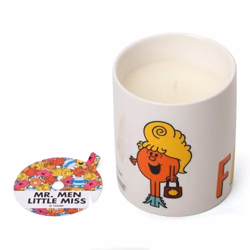 Mr. Men And Little Miss Little Miss Fabulous Orange Blossom Scented Votive Candle, White and Orange, 210g