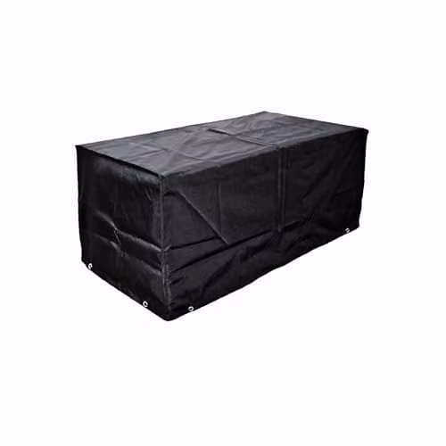 Cozy Bay EZBreathe Rectangular Coffee Table Cover in Black - Weather Resistant Outdoor Furniture Protector with Breathable Membrane Technology