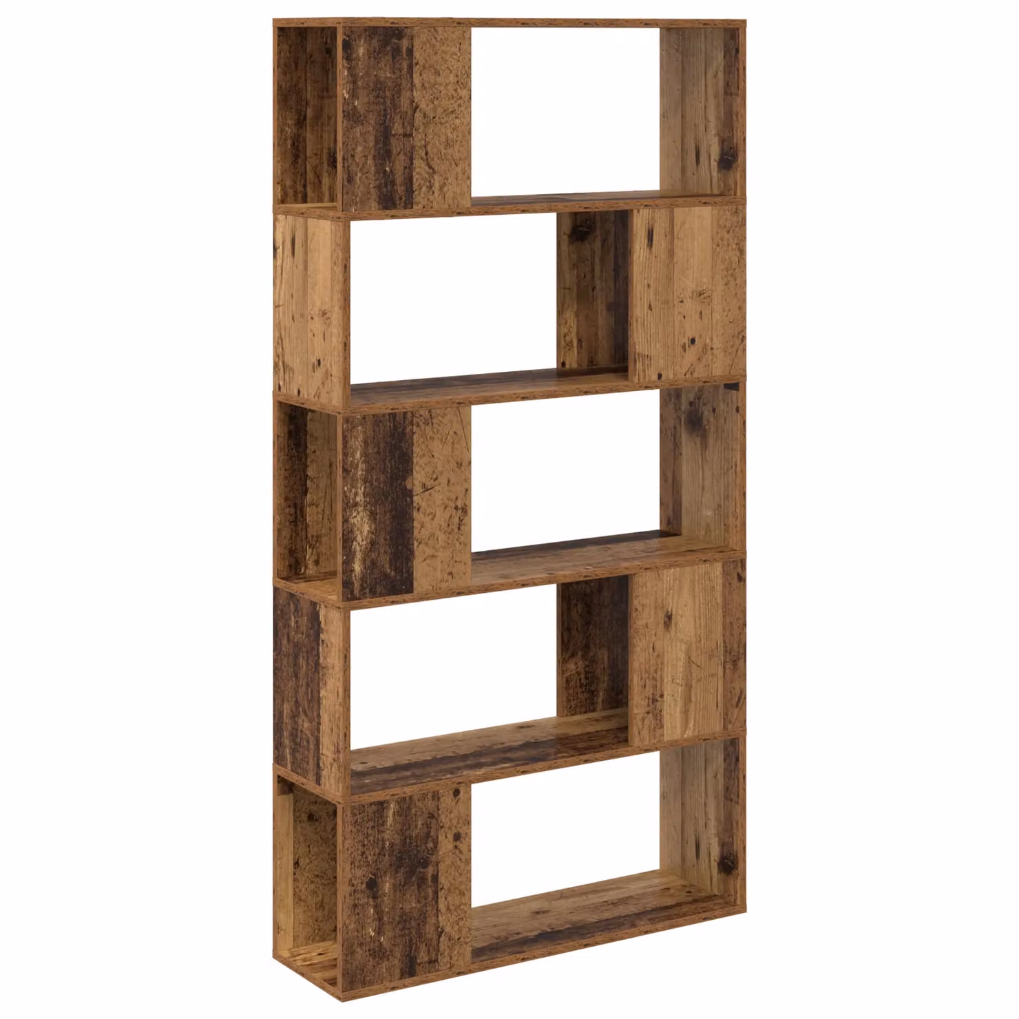 Berkfield Home Storage Unit in Brown Old Wood Solid Wood, W/D/H: 80 x 24 x 155 cm – 2