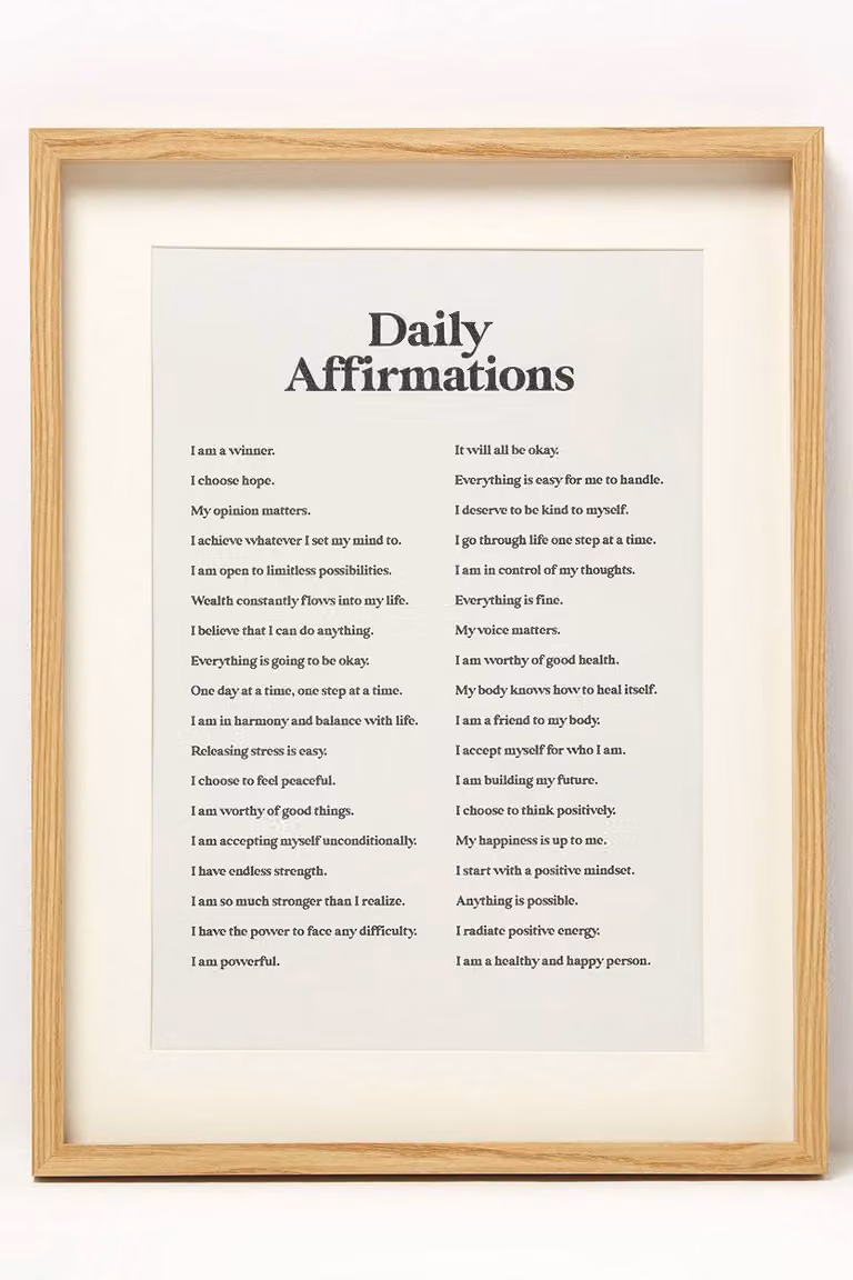 Homescapes Affirmations Typography Wall Art Set of 2, Beige, W: 30 cm, H: 40 cm