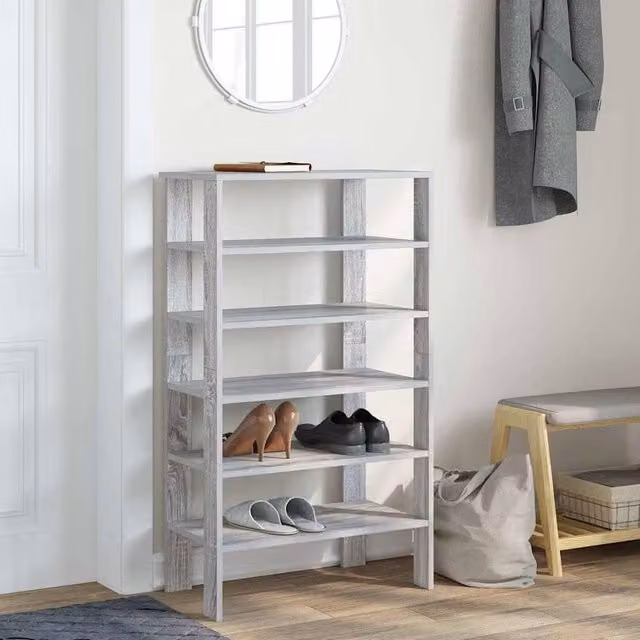 Berkfield Home Grey Sonoma Shoe Rack, W/D/H: 61 x 32 x 105 cm