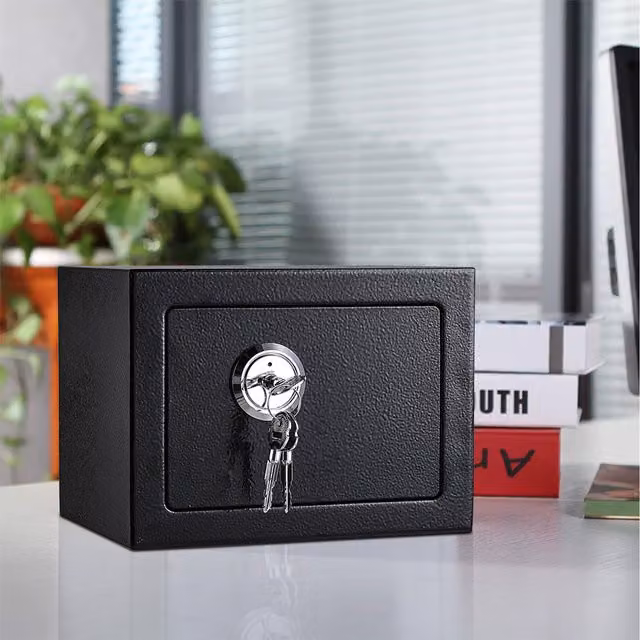Komore Black Cold-Rolled Steel Mechanical Lock Safe