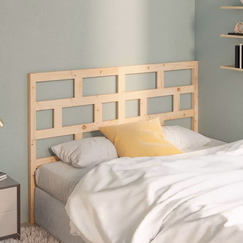 Berkfield Home Rustic Solid Wood Pine Bed Headboard in Light Brown, W/D/H: 166 x 4 x 100 cm – 2