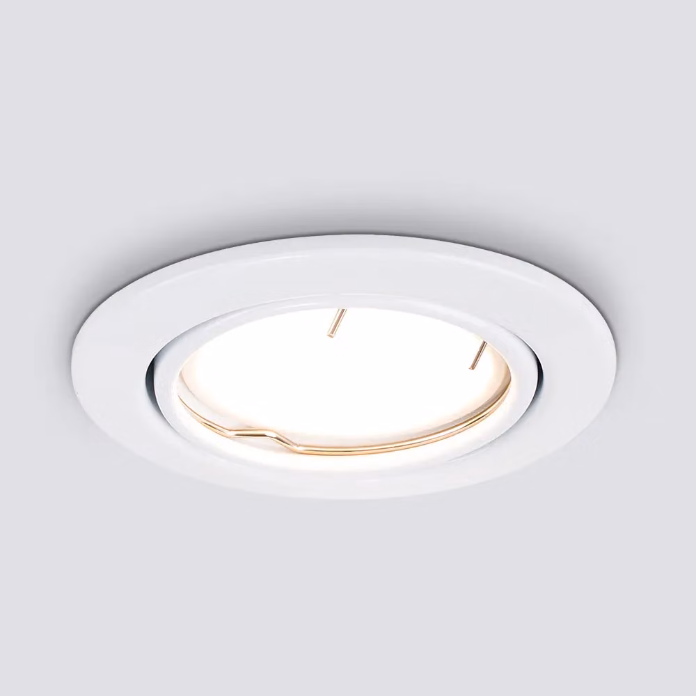 ValueLights White Tiltable Recessed GU10 Ceiling Downlight Fitting – 3