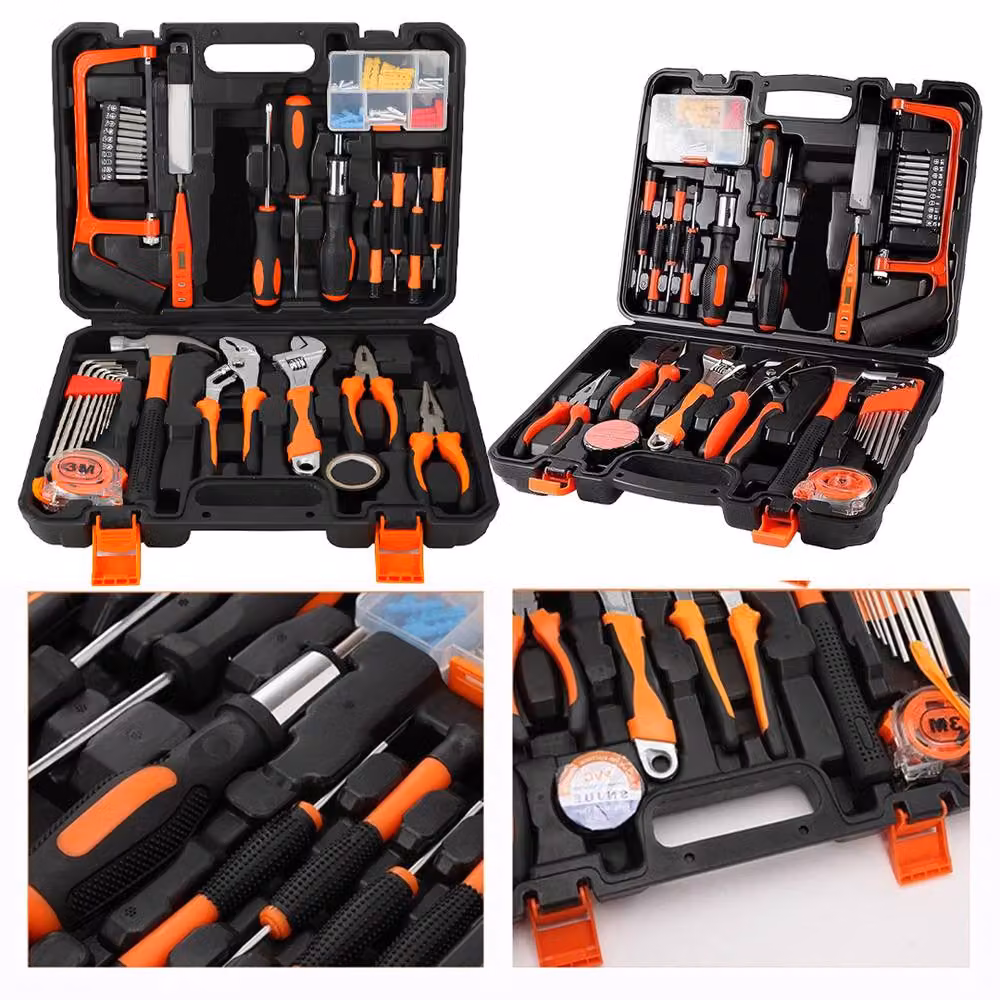 Ventryn 105-Piece DIY Home Repair Kit Hand Tool Set with Case, Black – 5