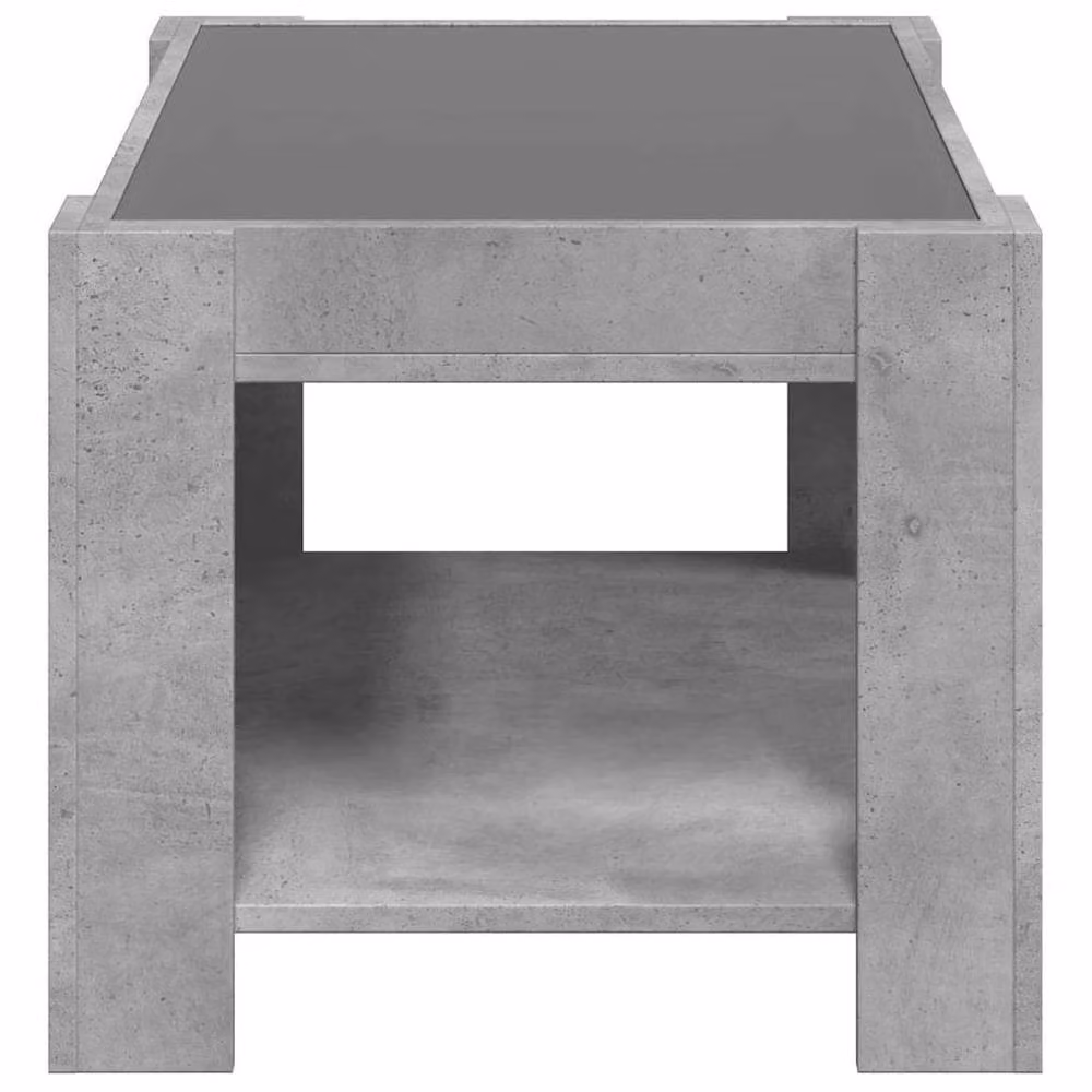 Berkfield Home Decorative LED Coffee Table in Concrete Grey, W/D/H: 73 x 53 x 45 cm – 4