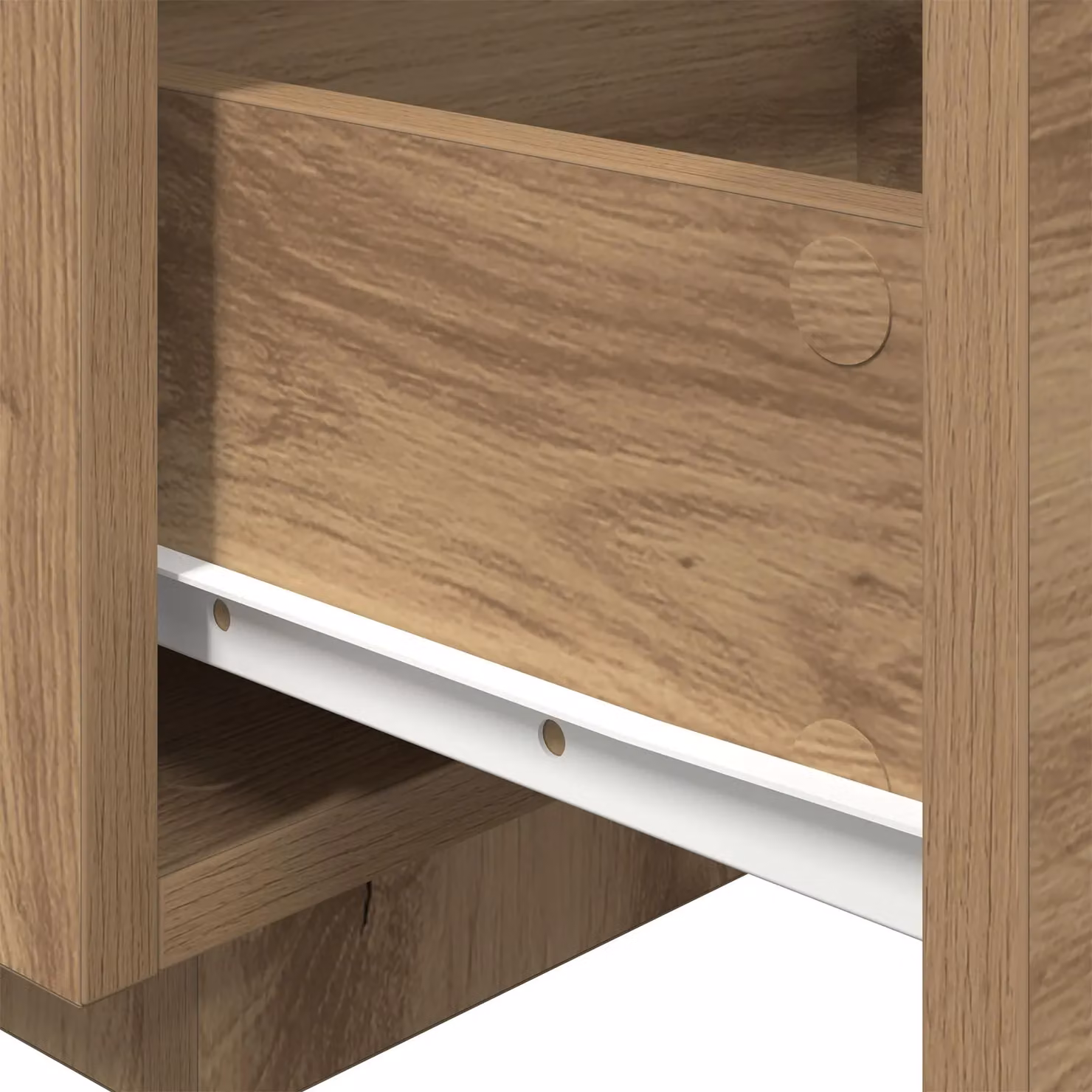 Berkfield Home Artisan Oak Bedside Cabinets with Integrated LED Lights, Set of 2, Brown, W: 40 cm, D: 39 cm, H: 37 cm – 5