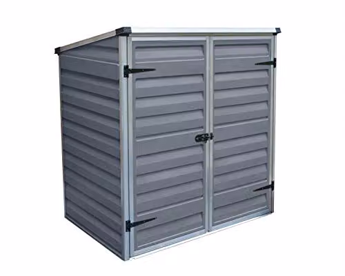 Palram Canopia Voyager Modern Garden Shed, Grey, W/D/H: 128 x 128 x 138 cm