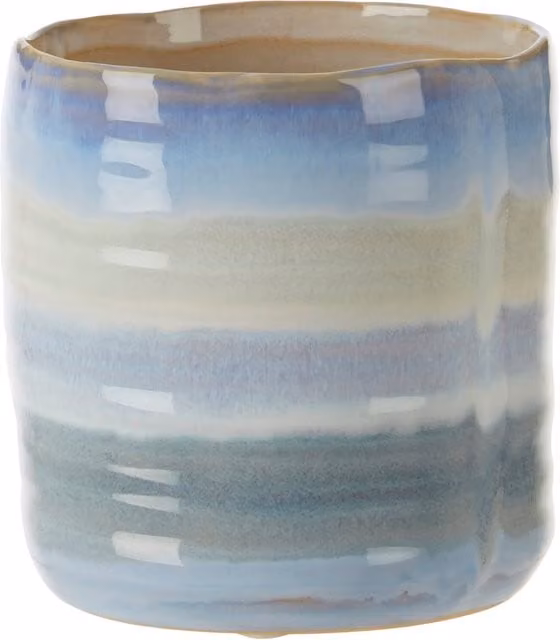 Orsina Modern Abstract Ceramic Tabletop Planter in Blue and Green