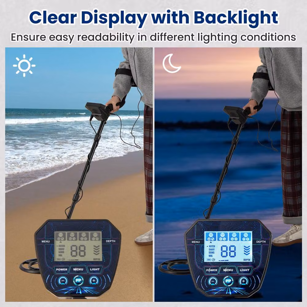 Gymax Metal Detector for Adults with Display and Adjustable Length in Black – 5