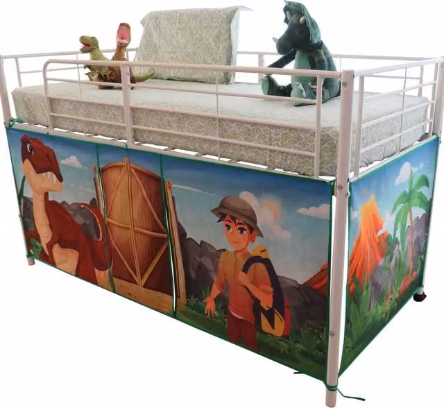 Hedgehog Emporium Danny The Dinosaur Midsleeper Cabin Bed Tent in Green