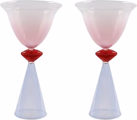 Eleanor Bowmer Set of 2 Pink Martini Cocktail Glasses