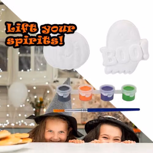 VFM e-Store Halloween Paint Your Own Decorations, 2 Pack, Multicolour and White – 6