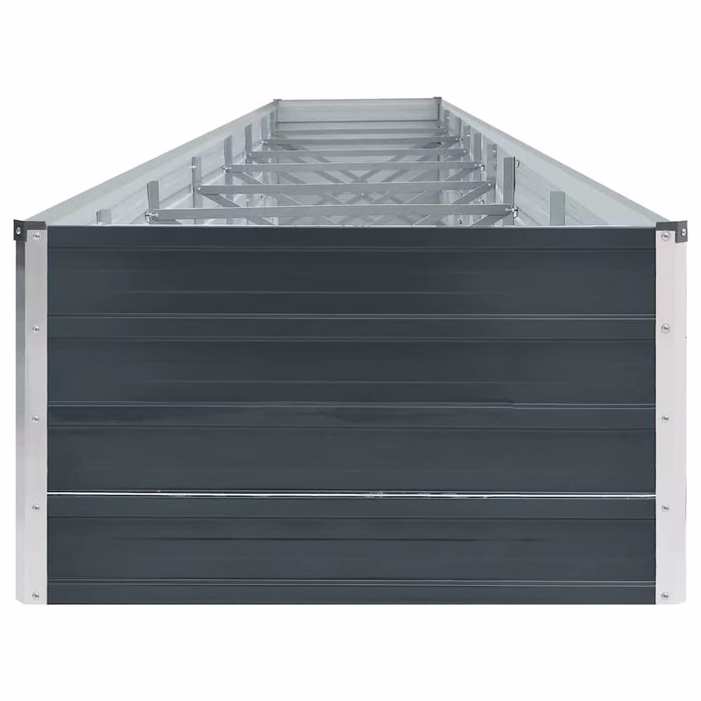Berkfield Home Garden Galvanised Steel Raised Bed in Anthracite, W: 600 cm, D: 80 cm, H: 45 cm – 3