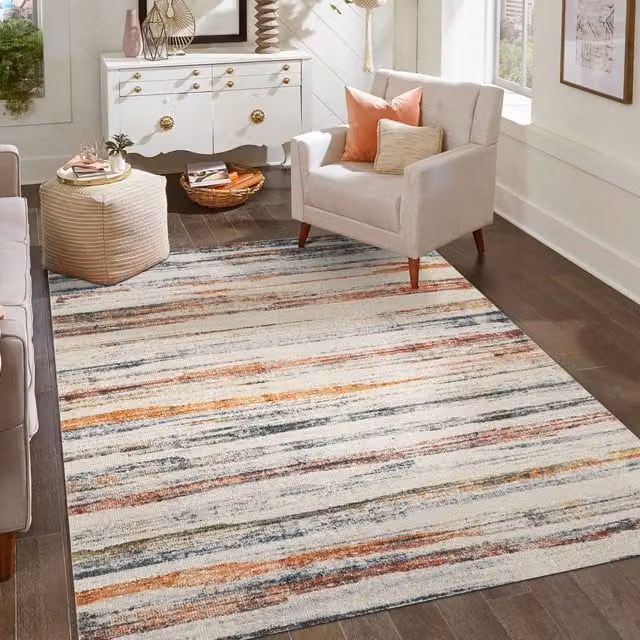 Desire Rugs Aress Washable Modern Abstract Area Rug, Multicolour, W: 200 cm, D: 290 cm