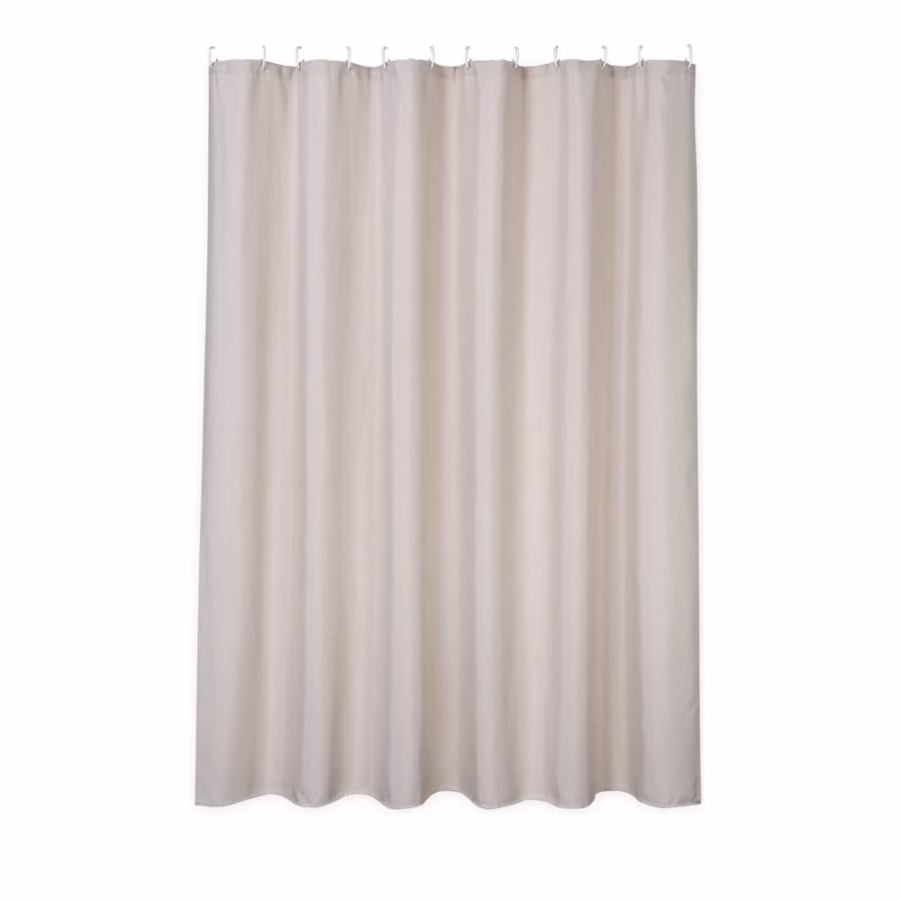 London Boutique Waterproof Polyester Shower Curtain in Beige, W: 198.12 cm, H: 182.88 cm – 2