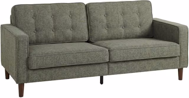 HOMCOM 3 Seater Velvet-Feel Fabric Upholstered Sofa in Green – 5