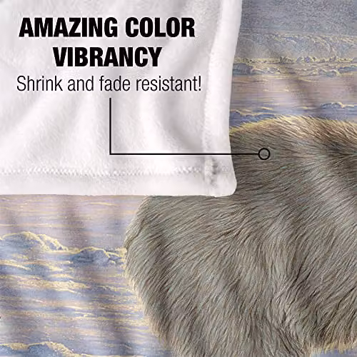 Trevco Wild Wings On The Edge 2 Silky Touch Super Soft Fleece Throw Blanket in White, W/D/H: 152 x 127 cm – 2