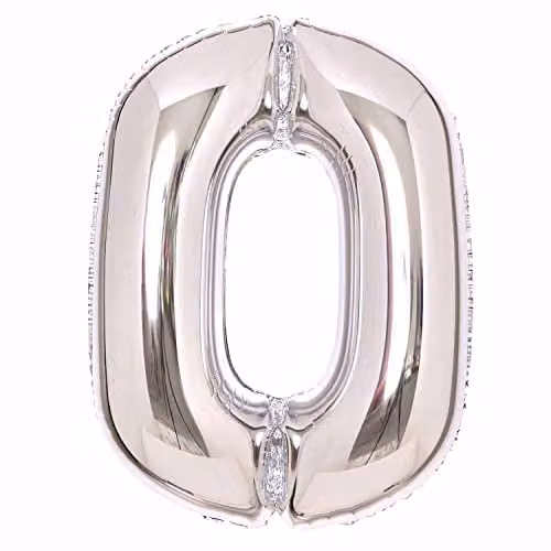Amscan Silver Hanging Number 0 for Birthdays and Anniversaries